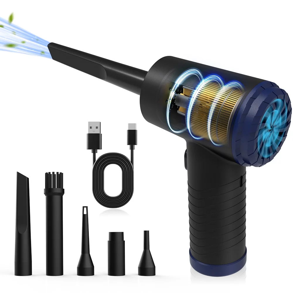 Compressed Air Duster, 100000RPM Electric Air Duster , Keyboard and Computer Cleaner, Replaces Compressed Air Cans