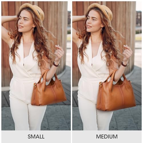 Kattee Leather Purses and Handbags for Women, Small Medium Crossbody Bags Trendy, Soft Shoulder Satchel Bags