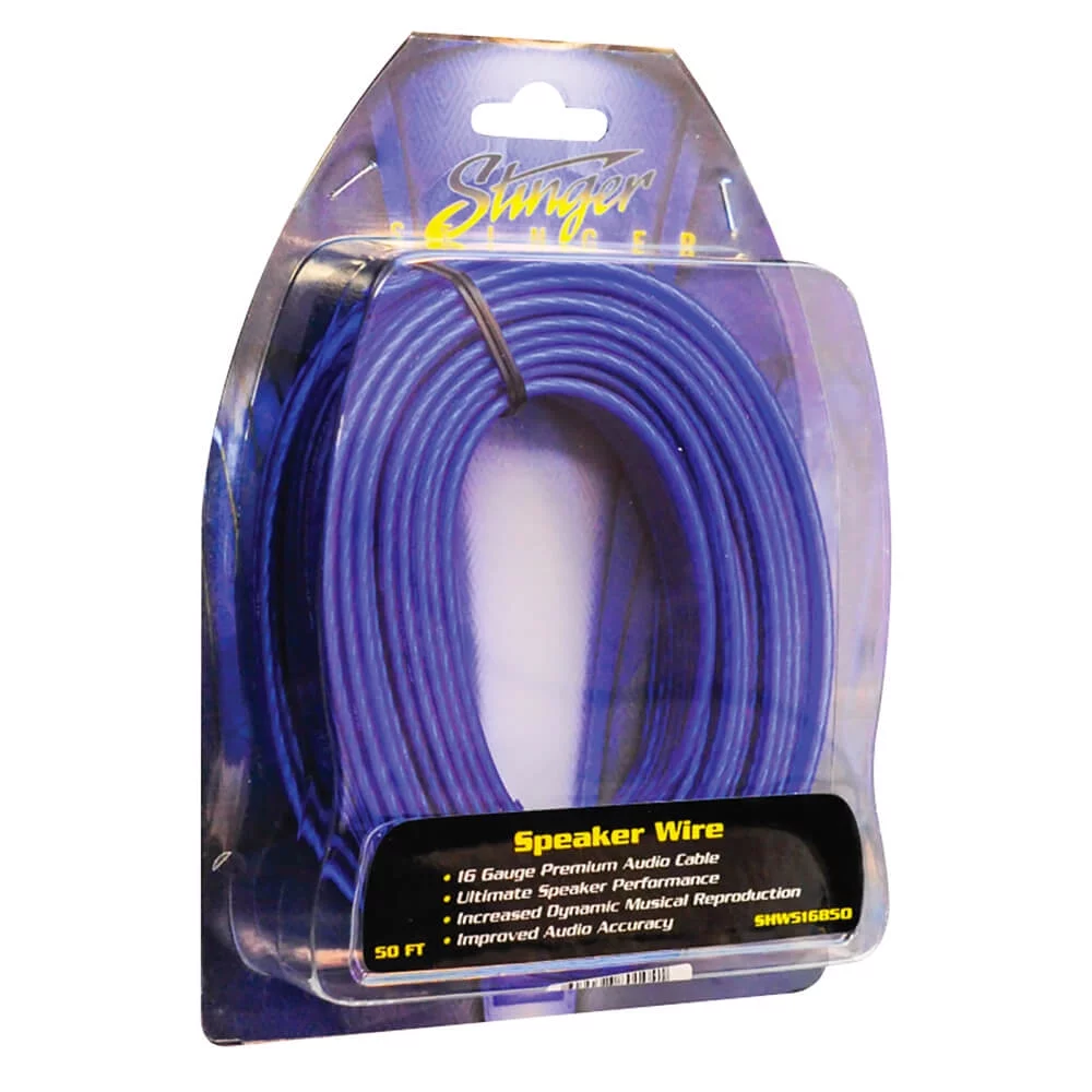 Stinger  50 ft. 16 Gauge Blue True Gauge Ultra Flexible Speaker Wire
