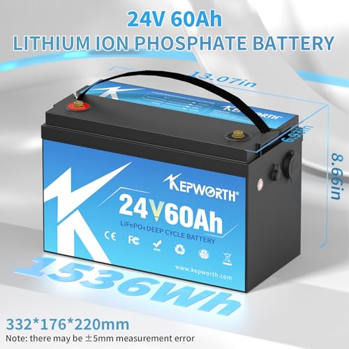 12.8V 100Ah LiFePO4 Battery Rechargeable Lithium Battery with 100A BMS, 4000-15000 Deep Cycles, Grade A Lithium Iron Phosphate Battery cells, for Trolling Motor, Boat, Rv, Solar