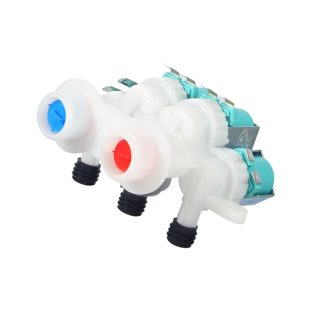 KingFurt Washing Machine Inlet Valve, Plastic, Multi Color, Maytag Whirlpool KitchenAid Compatible, W11165546 Model, 1-Pack