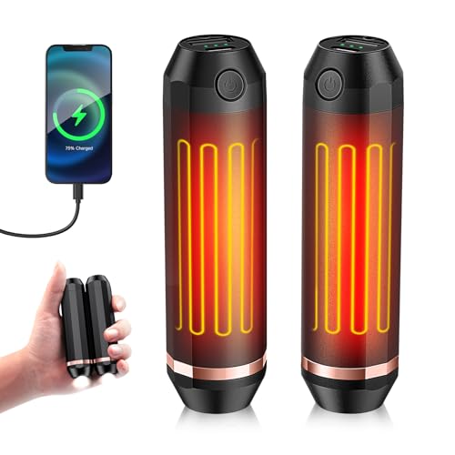 3-in-1 AI Hand Warmers Rechargeable 10000mAh, Dual Power Bank & Flashlight, 24Hrs 360° Heating Portable Pocket Heater, Outdoors Hunting Camping Accessories, Gift for Men Women