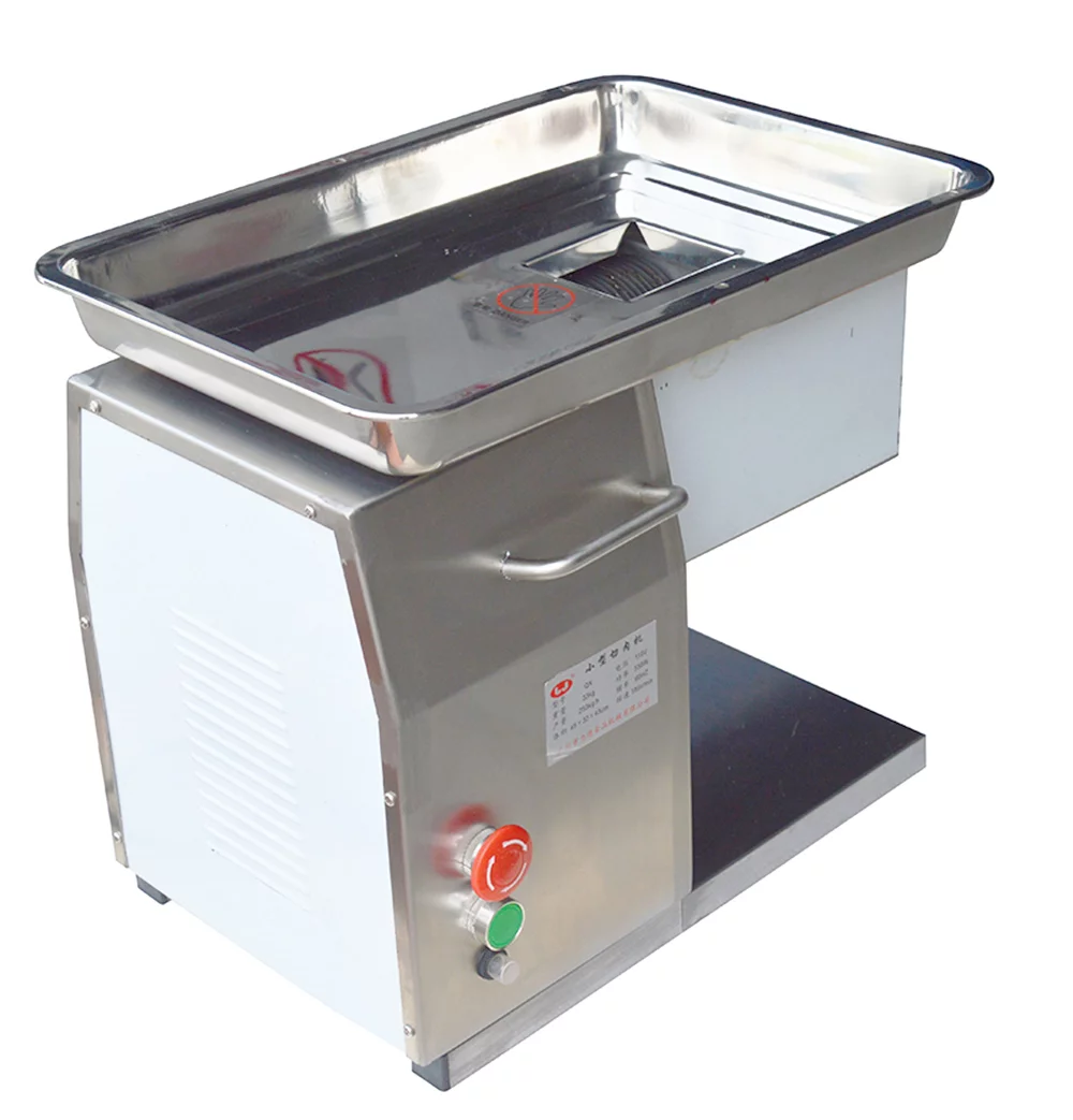 INTBUYING Commercial Meat Slicer Machine 3mm Blade Stainless Steel Meat Cutter