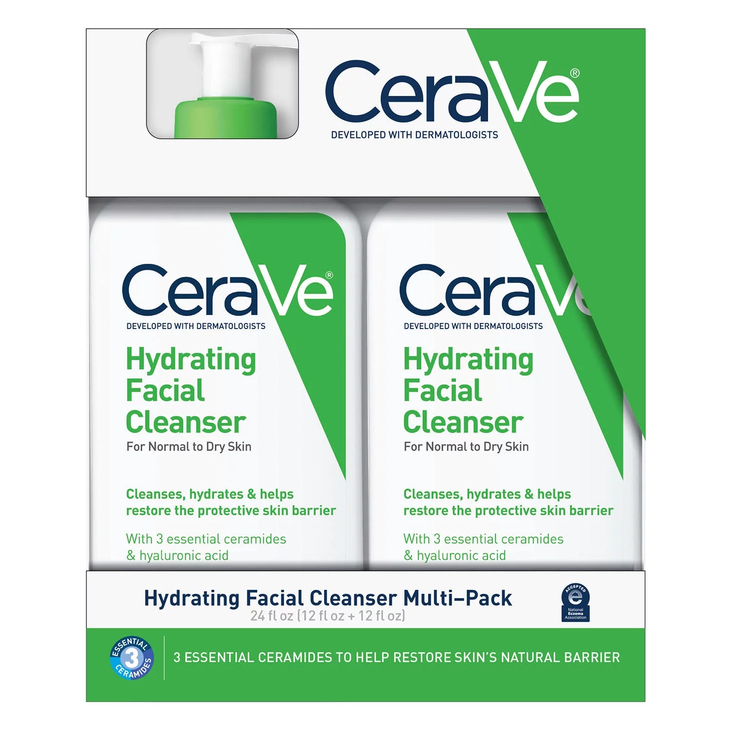 CeraVe Gentle Hydrating Facial Cleanser (12 oz., 2 pk.)