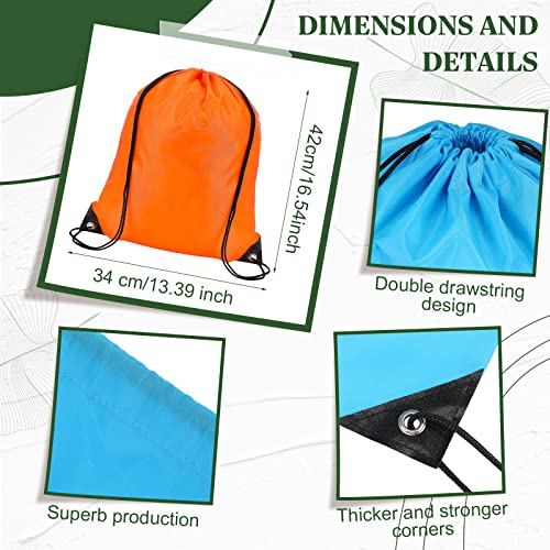 LEIFIDE 200 Pcs Drawstring Bags Bulk, Drawstring Backpack Bulk, Nylon Draw String Pack Sport String Bag, for Homeless Care(Multicolor)