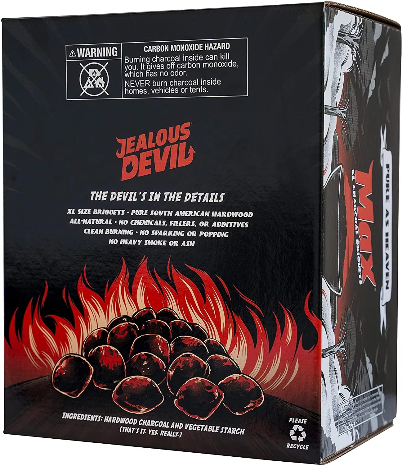 Jealous Devil Max XL All Natural Hardwood Charcoal Pillow Briquets, 10lb Box