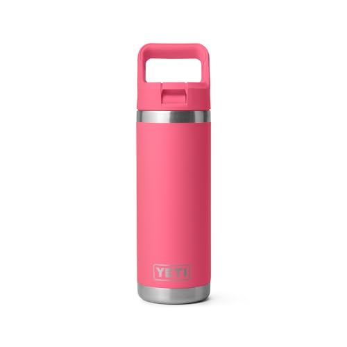 YETI Rambler 18 oz Bottle, Vacuum Insulated, Stainless Steel with Straw Cap, Beekeeper