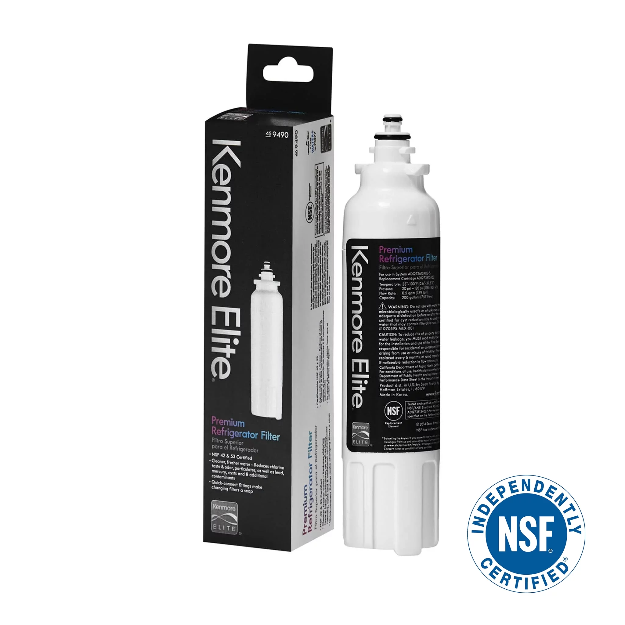 Kenmore Elite 9490 46-9490 Refrigerator Water Filter Fit for LG LT800P 4 Pack