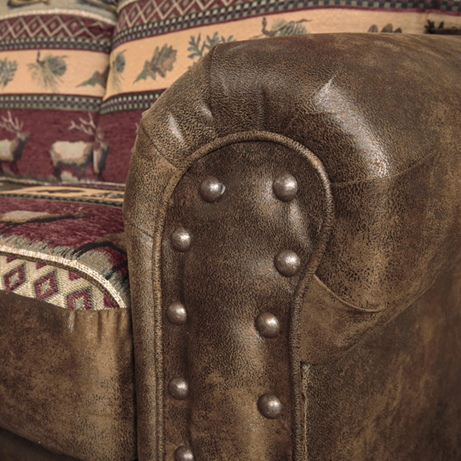 American Furniture Classics Sierra Lodge 4-piece Microfiber Sofa Set in Brown