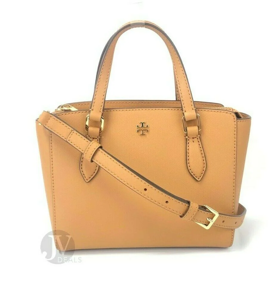 Tory Burch Women's Emerson (64189) Saffiano Leather Mini Top Zip Tote Handbag