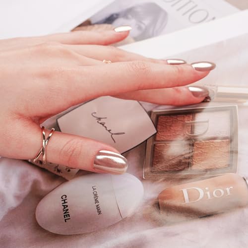 DANNI & TONI Semi Cured Gel Nail Strips Christmas Santa Claus Snowflakes Cat Eye Gel Nail Wraps 28 Stickers | Mistletoe Meow