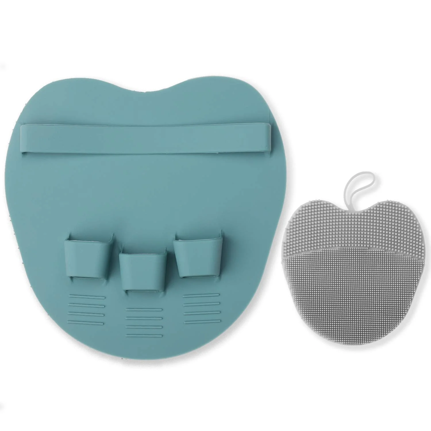 Food-grade Silicone Face Brush Manual Facial Cleansing Scrubber Pad, with Soft Body Brush Gentle Exfoliating Shower Glove