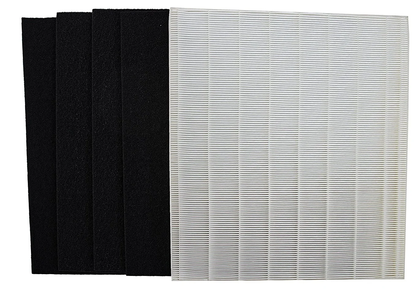 LifeSupplyUSA (5-Pack) HEPA and (20-Pack) Carbon Pre-Filters Replacement Set Compatible with Size 25 Winix P450 B451 Air Purifiers, Filter E, Part # 113250