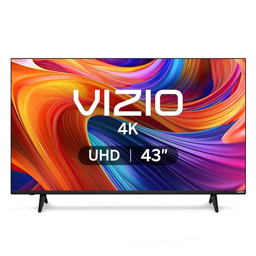 VIZIO 43-inch 4K UHD LED Smart TV w/Dolby Vision HDR, WiFi 6, Bluetooth Headphone Capable, Apple AirPlay, Google Cast Built-in (V4K43M-08, New)