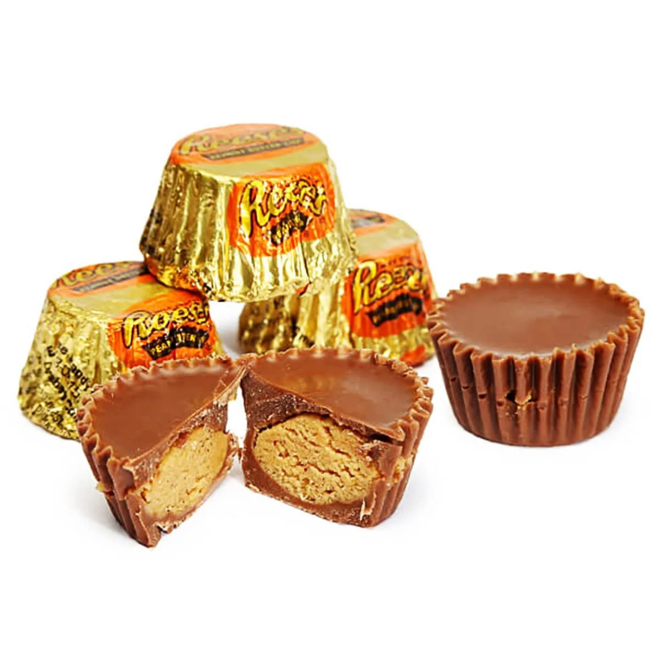 Mini Peanut Butter Cups - 4 Pound Bag - Bulk Chocolate - Individually Wrapped Chocolates - With Queen Jax Fridge Magnet - Reeses Peanut Butter Cups Mini - Miniature Reese's PB cups