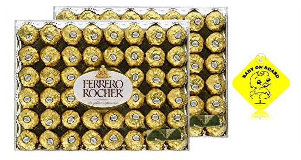 Ferrero Rocher Fine Hazelnut Chocolates - 48 Count (Pack of 2)