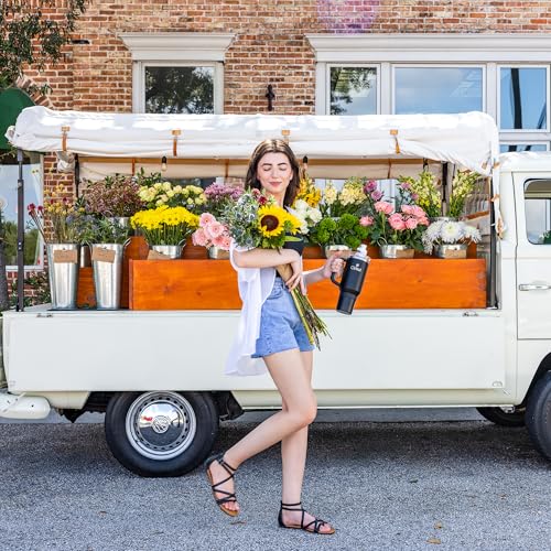 Cirkul 40oz. Carbon Stainless Steel Tumbler with Handle, All-Day StrawSip™, Double-Wall Insulated