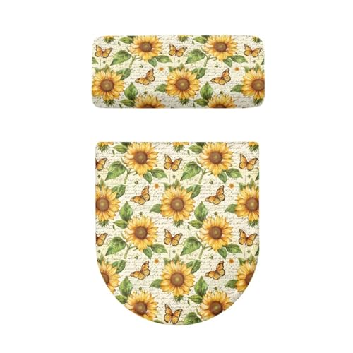 Christmas Bow Bell Toilet Tank Lid Cover and Toilet Seat Lid Cover 2 Pcs Set Toilets Covers with Elastic Cloth Fits Most Toilets Tanks & Lids