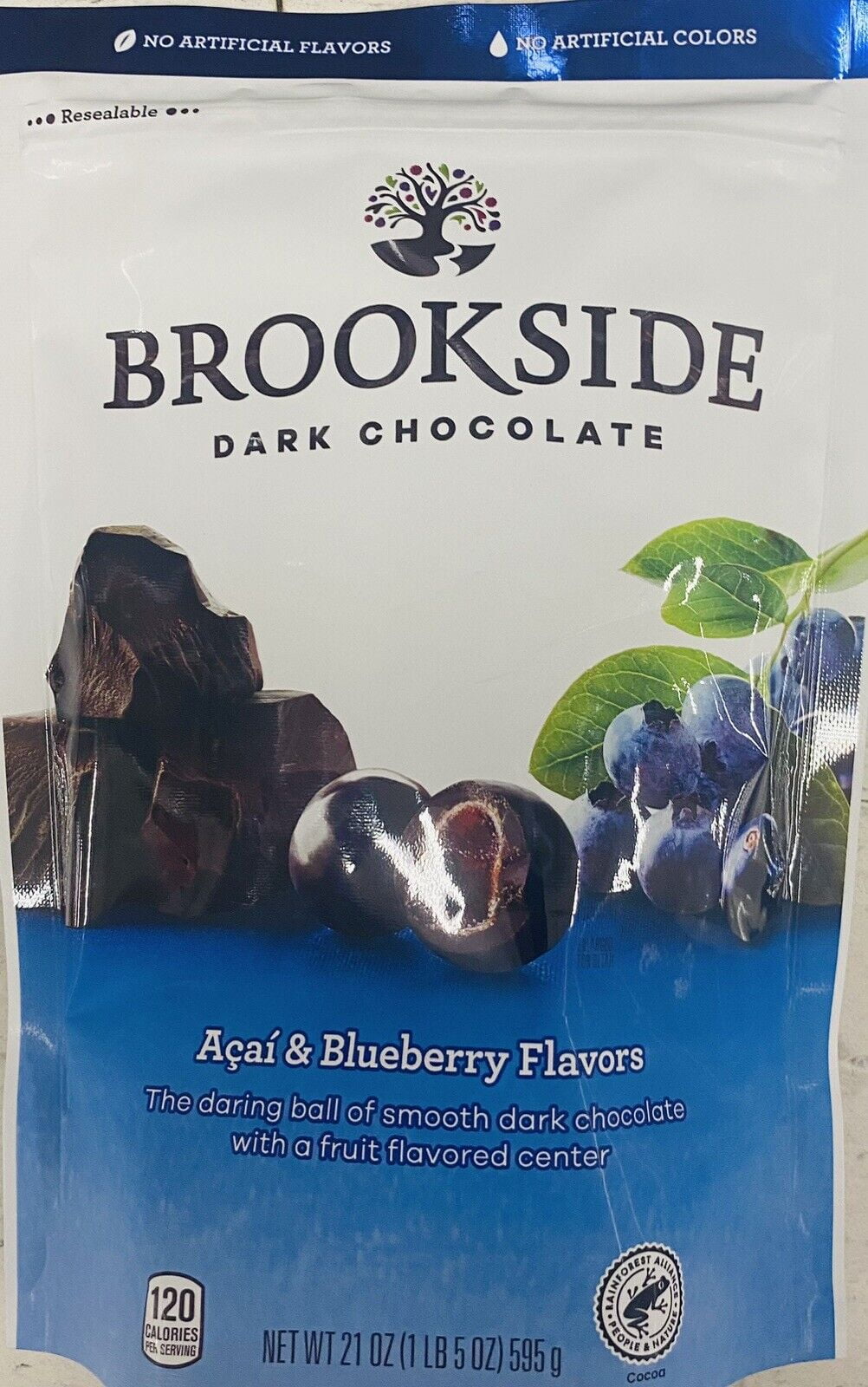 Brookside Dark Chocolate ACAI & BLUEBERRY FLAVORS 21 Oz Bag