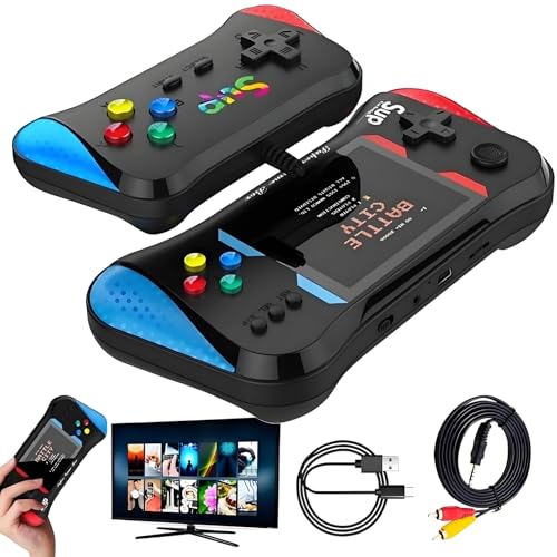 SUP Retro Handheld Game Console, 500 Classic Games, 3.5'' LCD Screen Handheld Video Game Console, Support 2 Players and TV Connection, Classic Fun for All Age (Black)