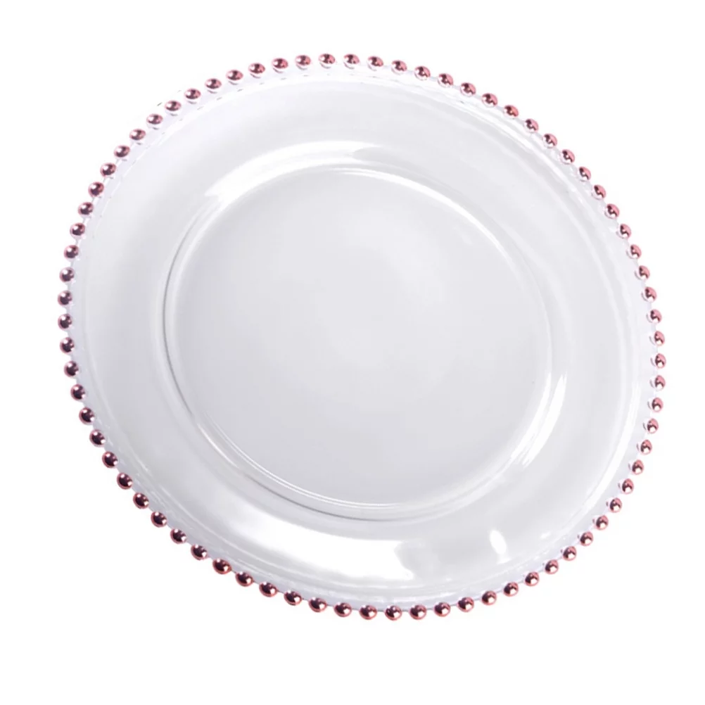 1Pc Clear Glass Dinner Plate Chic Fruit Steak Plate Western Dessert Tray (27)