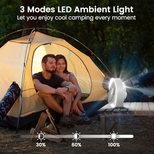 Desk Fan, 10 inch Air Circulator Quiet Operating Fan for Bedroom, 70ft Strong Airflow, Portable Fan Battery Operated Fan with USB, Personal Fan Rechargeable Fan for Office & Living Room & Outdoor