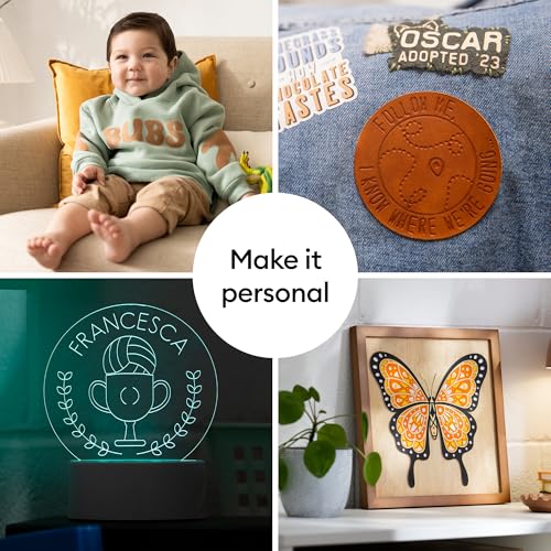 Cricut Maker 4 - Smart Cutting Machine (Seashell) | Engagement Bundle - Includes Smart Vinyl, Cardstock, Transfer Tape, Iron On HTV, Mat, Pens, Tool Kit, & 25 Images in Design Space App