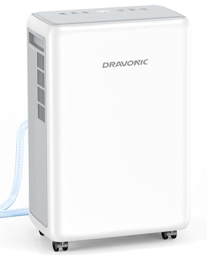 2000 Sq. Ft Dehumidifier for Basement, 30 Pint Dehumidifiers for Home, Bedroom and Bathroom, 3 Modes Dehumidifier with Drain Hose, Smart Humidity Control, 24H Timer (White)
