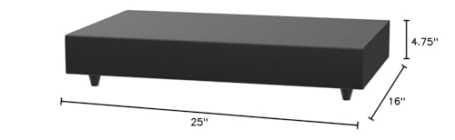 Theater Solutions SUB8S 250 Watt Surround Sound HD Home Theater Slim Powered Active Subwoofer (Black)