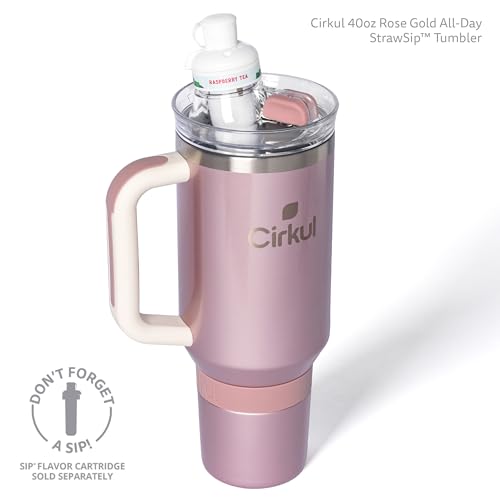 Cirkul 40oz. Carbon Stainless Steel Tumbler with Handle, All-Day StrawSip™, Double-Wall Insulated