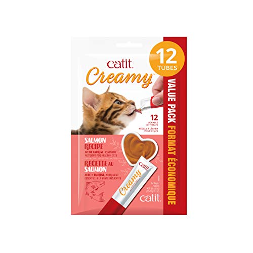 Catit Creamy Lickable Cat Treat – Hydrating and Healthy Treat for Cats of All Ages - Assortment, 72-Pack