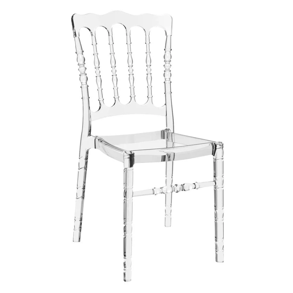 Polycarbonate Dining Chair, Transparent Clear