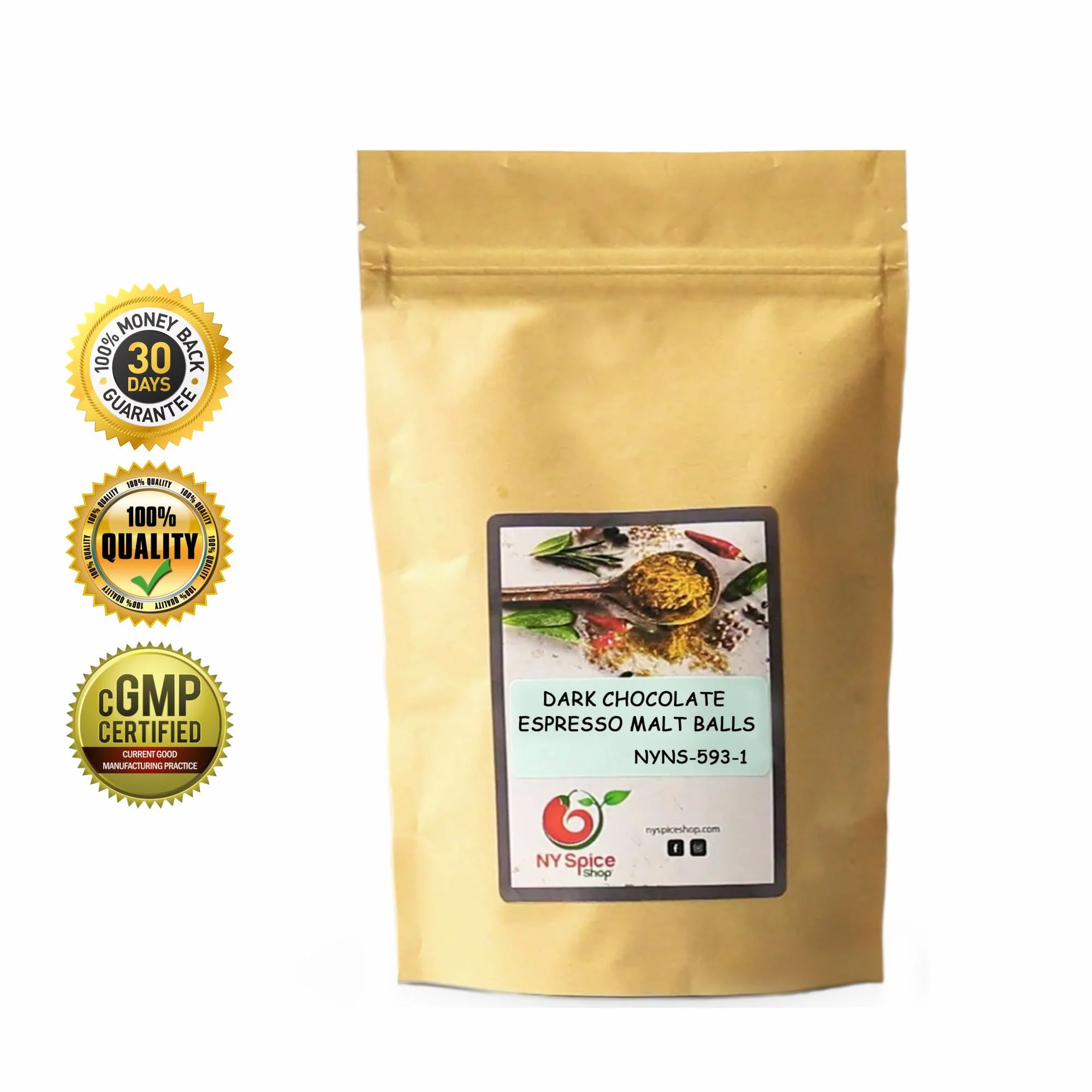 NY SPICE SHOP Dark Chocolate Espresso Malt Balls - 5 Pound - Dark Chocolate Balls