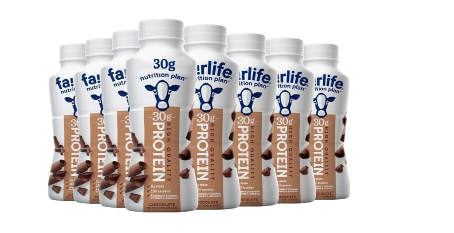 FairrIifeProtein Shake, Chocolate Flavor, 30g Protein, 8 Pack