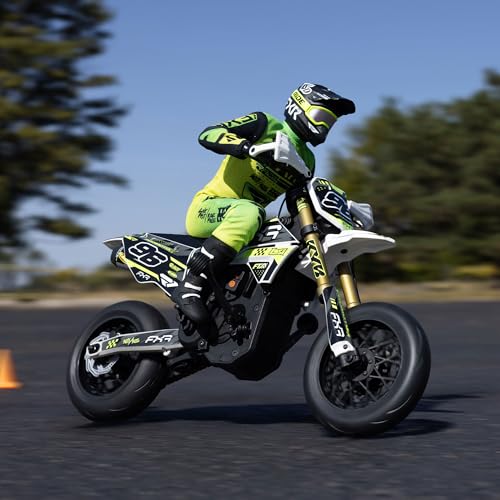 Losi Promoto-SM 1/4 Super Moto Motorcycle FXR White RTR with Battery and Charger LOS-2310