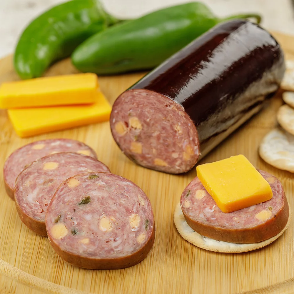 Summer Sausage Jalapeno Cheddar from Amish Country Slice and Enjoy Pack of 2