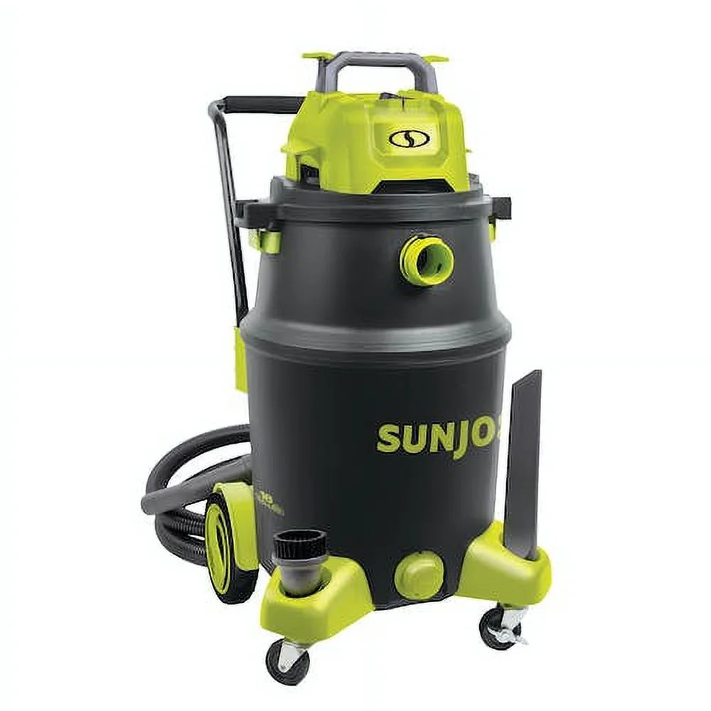Restored Sun Joe SWD16000 | HEPA Filtration Wet/Dry Shop Vacuum w/ Cleaning Attachments | 16-Gal | 1200-Watt | 6.5 Peak HP | For Home, Workshops, Pet hair & Auto Use (Refurbished)
