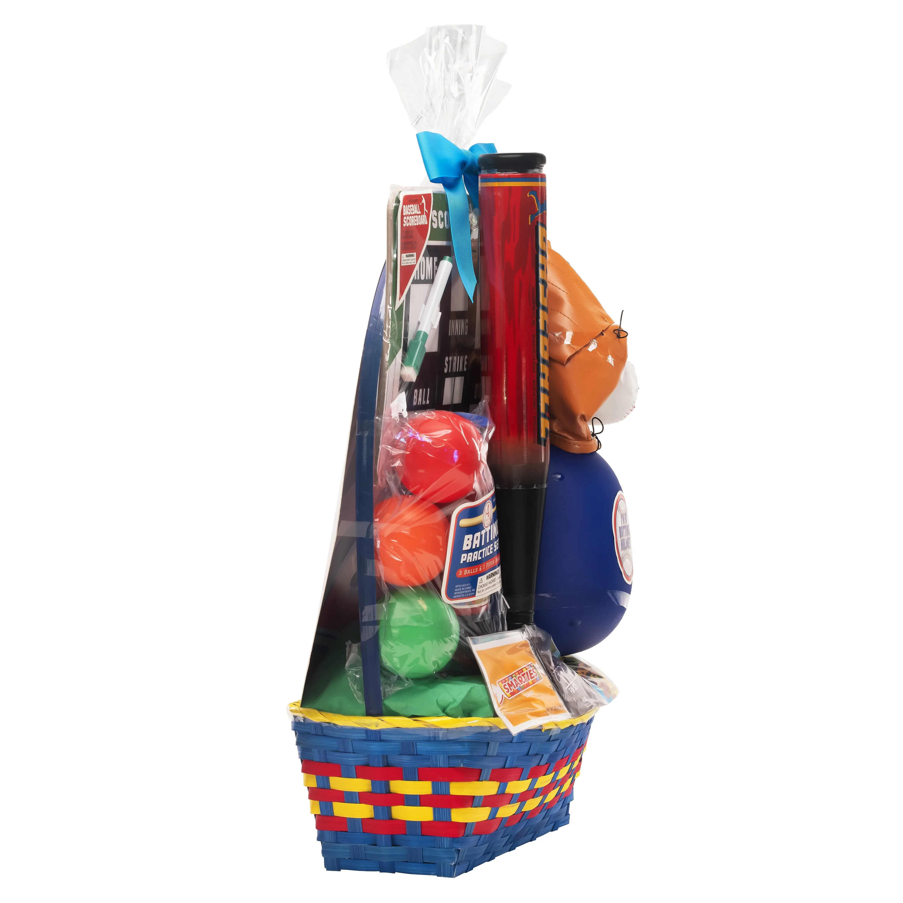 Easter Basket Gift Baseball Playset and Candies, Wondertreats