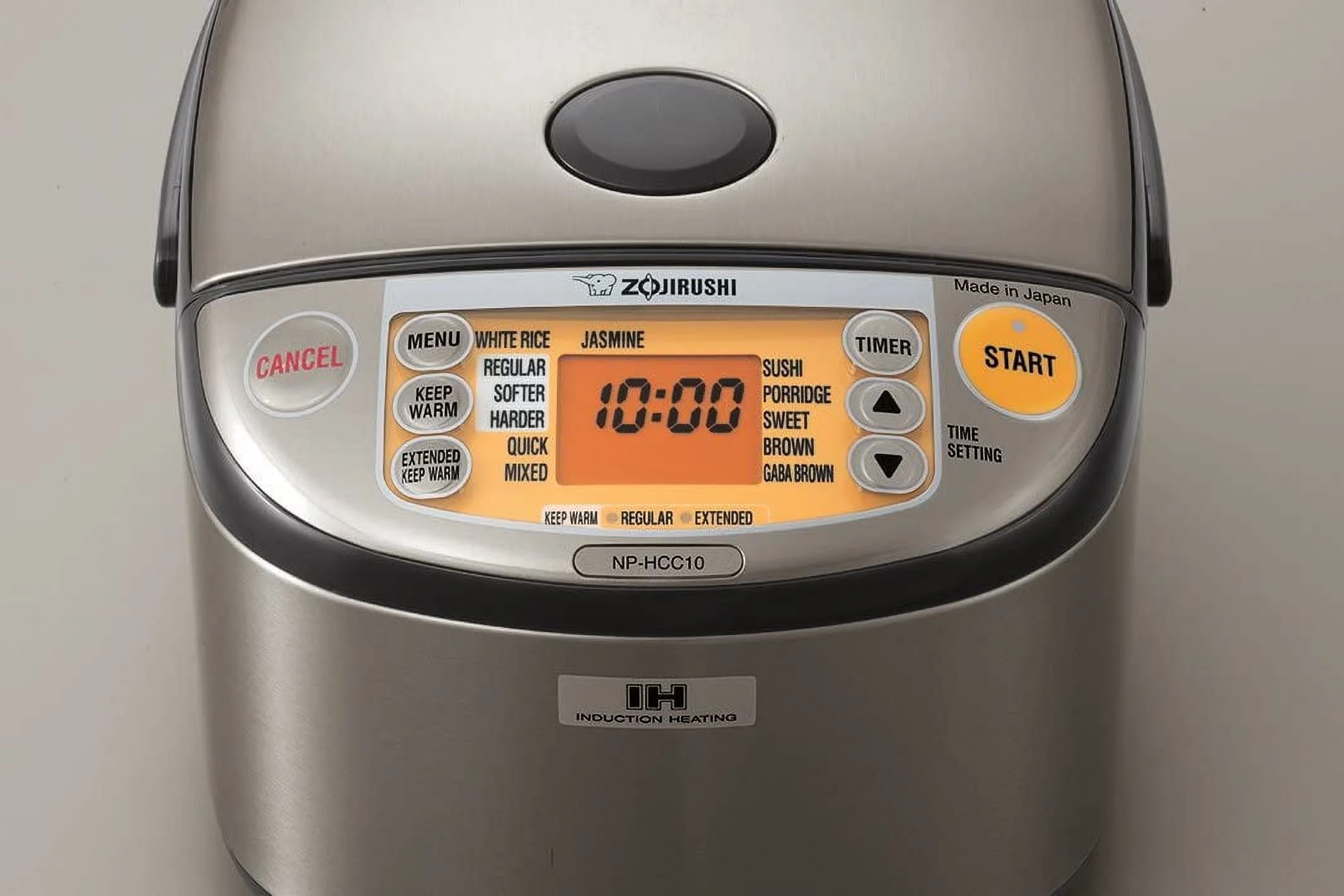 Zojirushi NP-HCC10XH Induction Heating System Rice Cooker and Warmer  1 L  Stainless Dark Gray