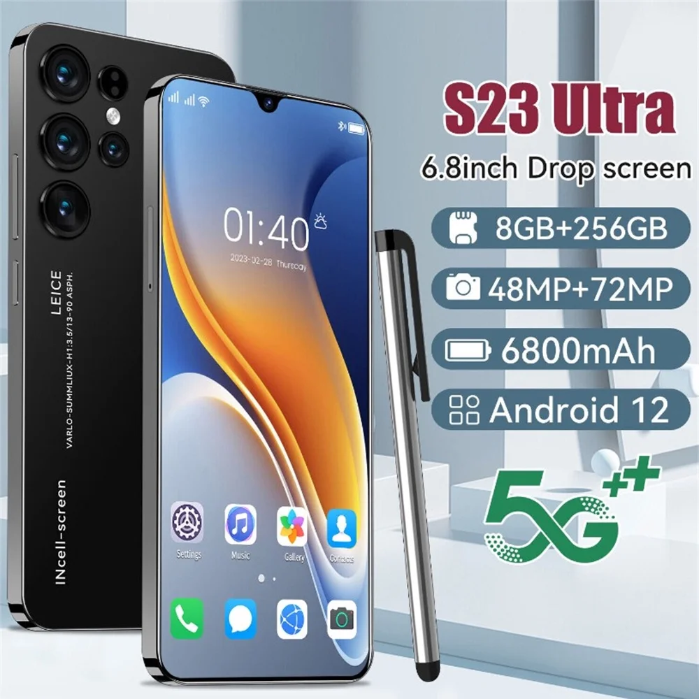 2023 New S23 Ultra 6.8-inch 8GB+256GB All-in-one Large Memory Smart Android Phone
