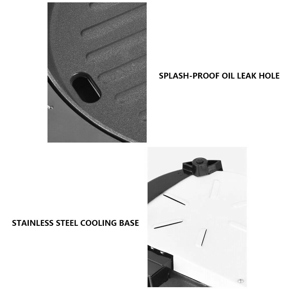 2 in 1 Electric Hot Pot Barbecue Grill Smokeless Grill BBQ Teppanyaki Shabu Pot Non-Stick Pan