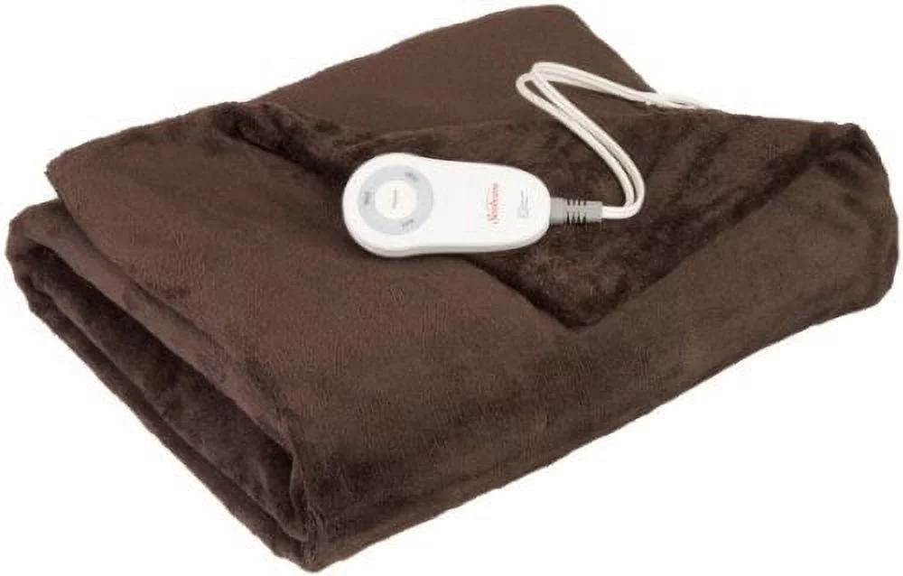 Sunbeam Microplush Heated Throw, Walnut, TSM8US-R470-25B00