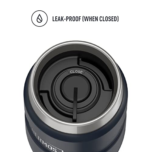 THERMOS Stainless King Vacuum-Insulated Travel Tumbler, 16 Ounce, Midnight Blue