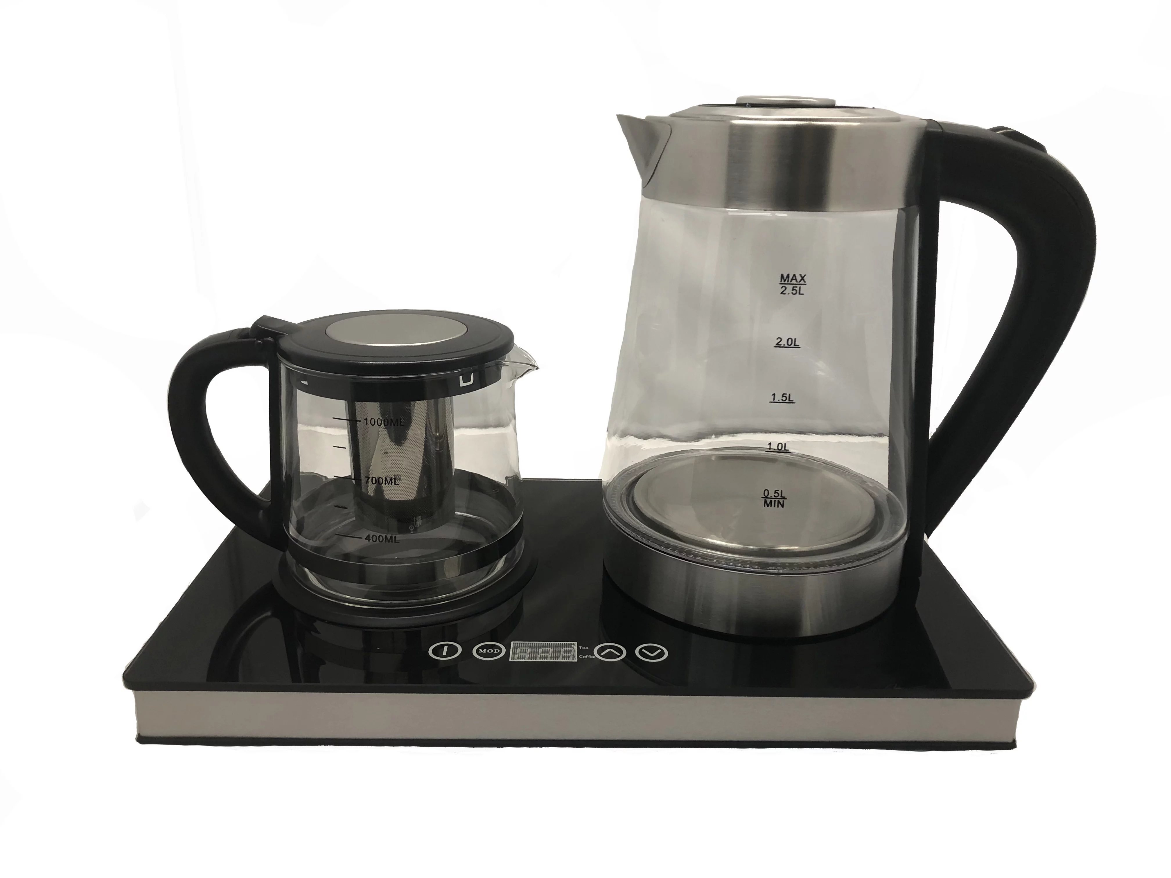 Double Glass Digital Kettle Tea Maker Electric Turkish 2.5L and Tea Pot 1.0L-Samovar Holiday Party