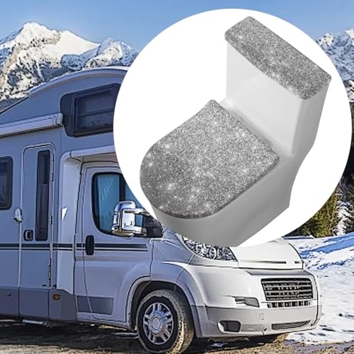 Christmas Bow Bell Toilet Tank Lid Cover and Toilet Seat Lid Cover 2 Pcs Set Toilets Covers with Elastic Cloth Fits Most Toilets Tanks & Lids