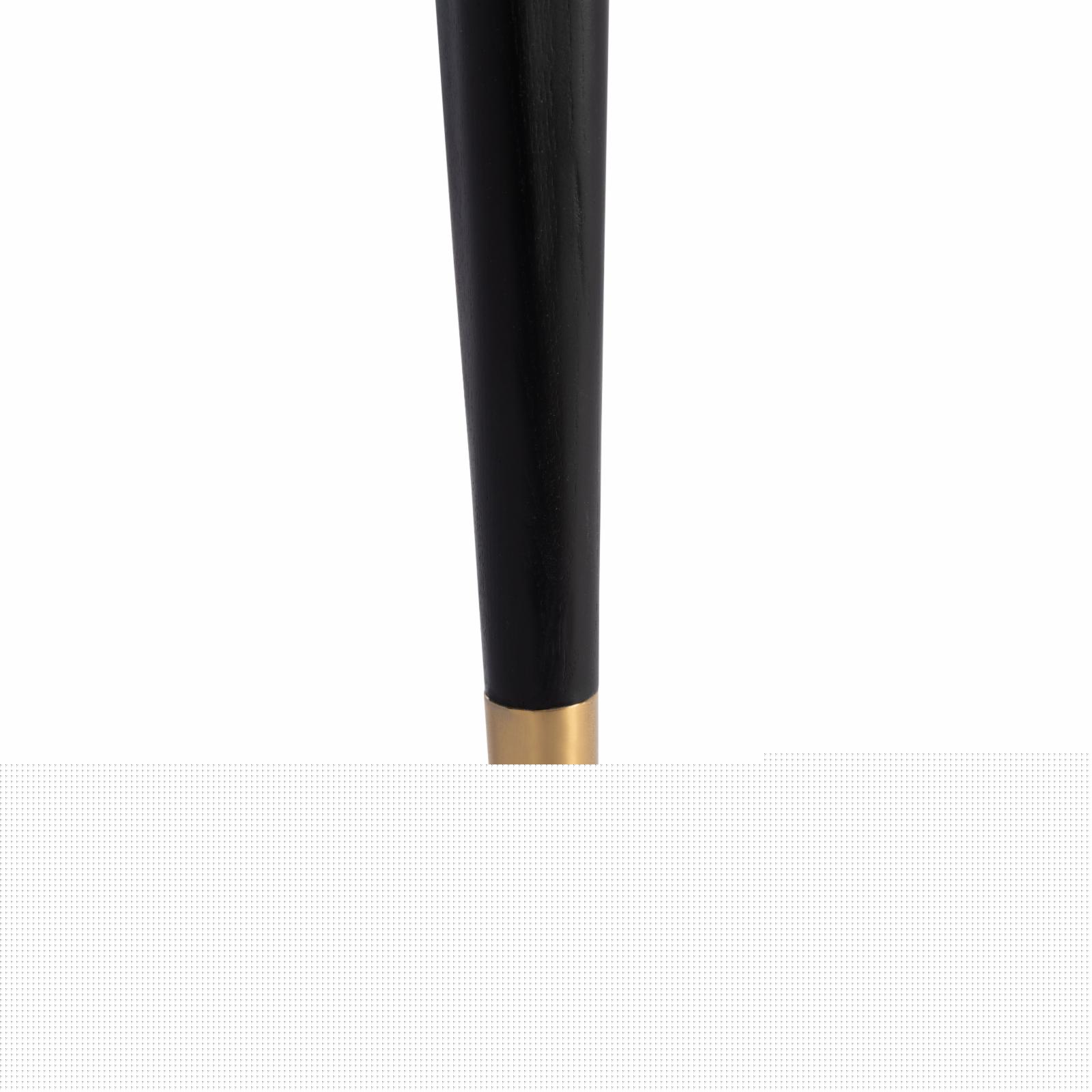 SAFAVIEH Couture Rogue Mid-Century Linen Solid Dining Chair, Black/Natural