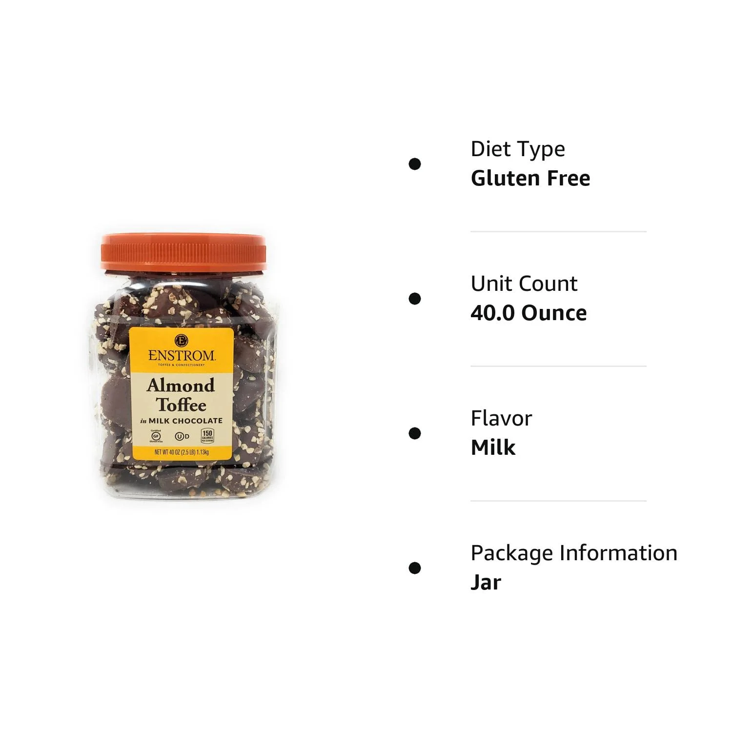 Almond Toffee Tub (Milk, 2.5lb)