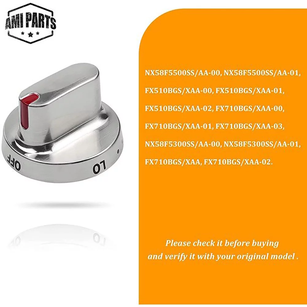 5 Pcs Dial Gas Stove Control Knob for Samsung Range Oven Stove Replace AP5949297 PS9865173 DG64-00472A