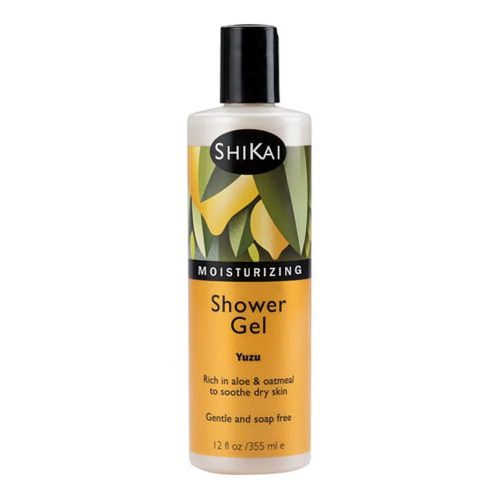 Shikai All Natural Skin Moisturizing Shower Gel, Yuzu - 12 Oz, 3 Pack