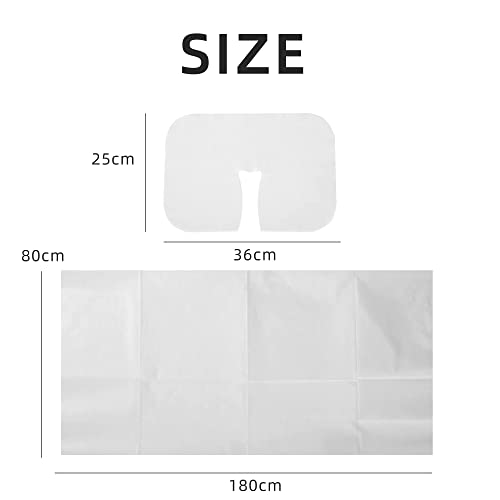 100 PCS Disposable Massage Table Sheets Non Woven Fabric SPA Bed Cover Breathable Polypropylene 31